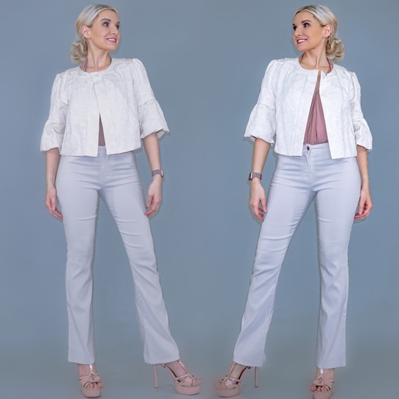 Puffy Sleeve Crop Jacket